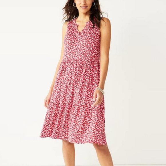 Croft & Barrow Tiered Dress 1X - Picture 4 of 10